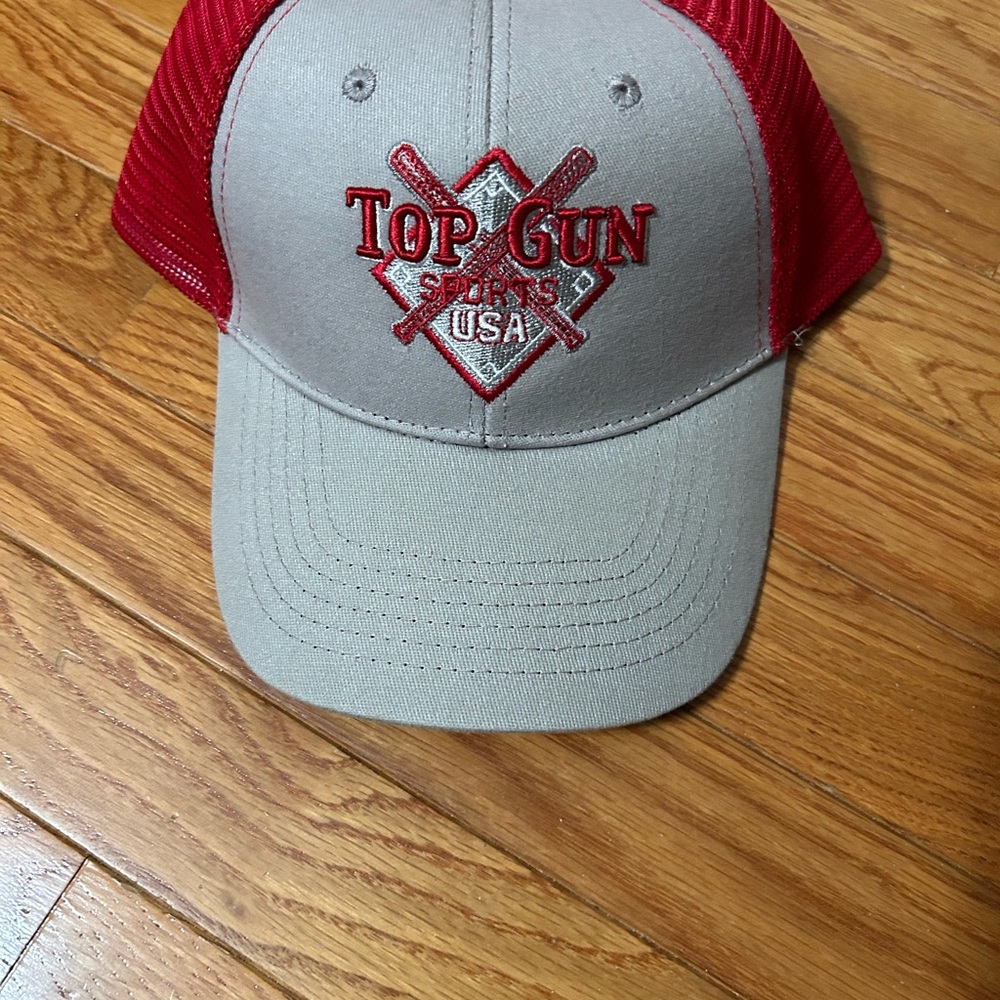 Top Gun Sports USA -Red and Gray Cap